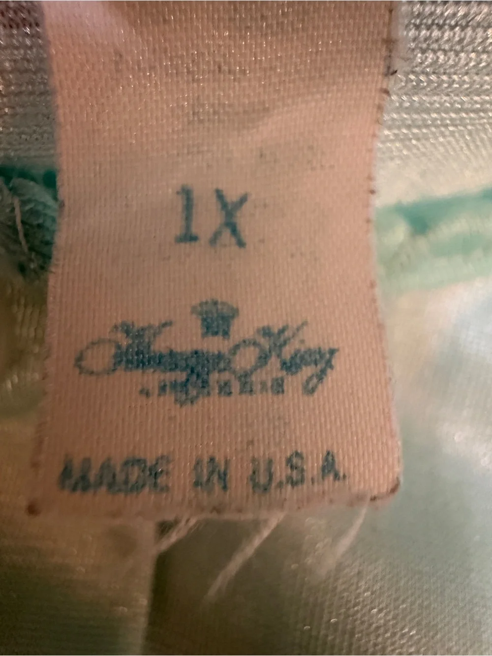 Vintage Nancy King Soft Mint Green Short-Sleeve Nightgown 1X